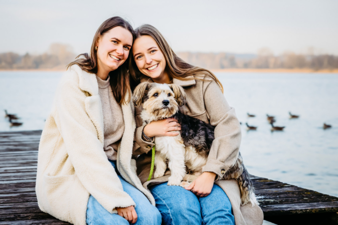People-Shooting, Schwesternshooting im Winter am See, Thielen Fotografie und Film