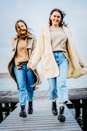 People-Shooting, Schwesternshooting im Winter am See, Thielen Fotografie und Film