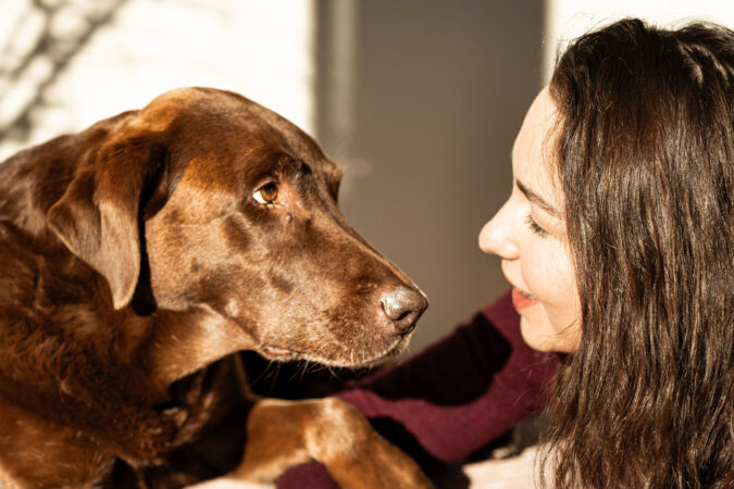 People-Shooting, Shooting mit Hund und junger Frau, Thielen Fotografie und Film