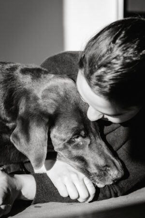 People-Shooting, Shooting mit Hund und junger Frau, Thielen Fotografie und Film